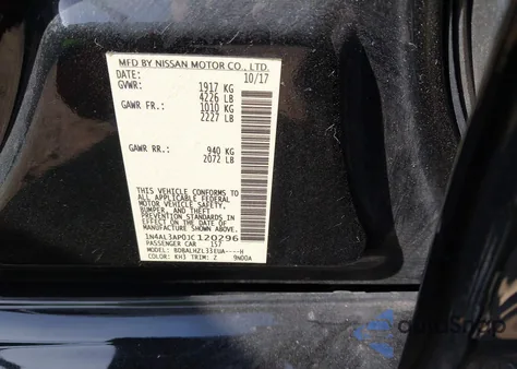 2018 Nissan Altima 2.5 Sr from USA, damaged, VIN 1N4AL3AP0JC120296